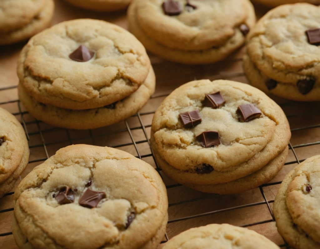 Box mix cookies enhanced with chocolate chips and nuts on a baking tray