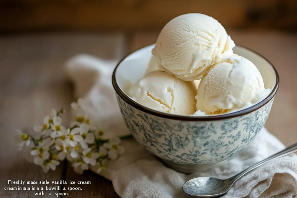 Simple Vanilla Ice Cream Recipe: A Step-by-Step Guide to Homemade Ice Cream

